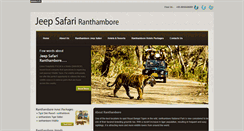 Desktop Screenshot of jeepsafariranthambore.com